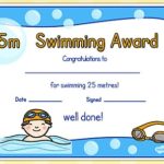 25M Swimming Certificate (Teacher Made) In Free Swimming Certificate Templates