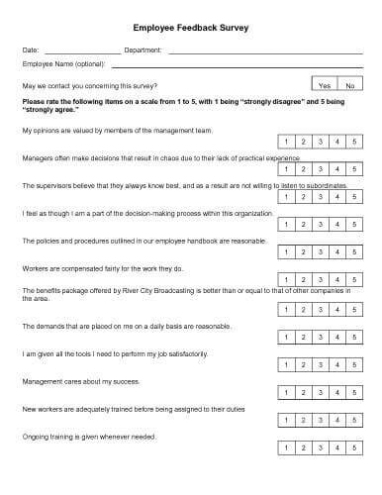 30 Sample Survey Templates In Microsoft Word | Hloom within Employee Satisfaction Survey Template Word