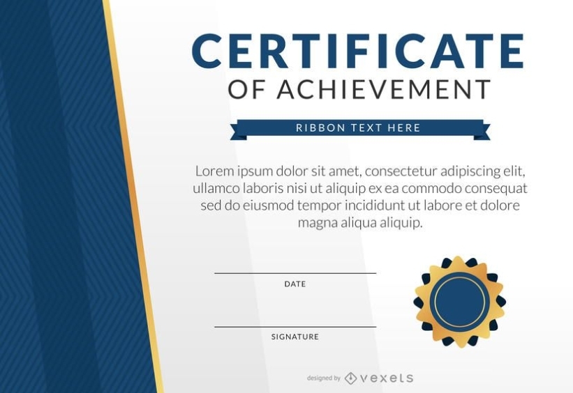 Certificate Of Achievement Template - Vector Download Pertaining To Certificate Of Achievement Template Word