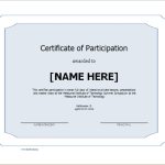 Certificate Of Participation Template For Word | Document Hub With Templates For Certificates Of Participation