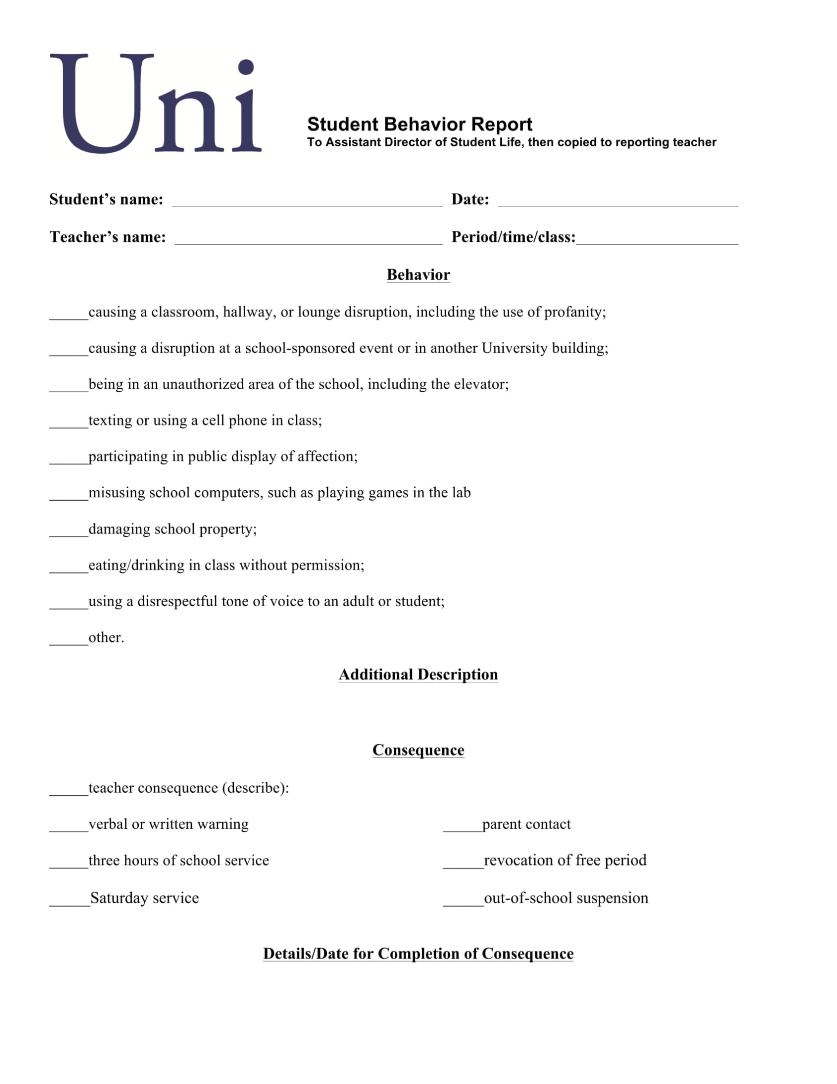 Free 13+ Behavior Report Forms In Pdf Pertaining To Behaviour Report Template
