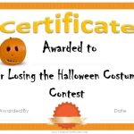 Free Halloween Costume Awards | Customize Online | Instant Download Inside Halloween Costume Certificate Template