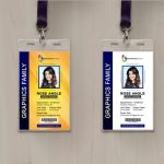 Free Photoshop Employee Vertical Id Card Design – Graphicsfamily Within Portrait Id Card Template
