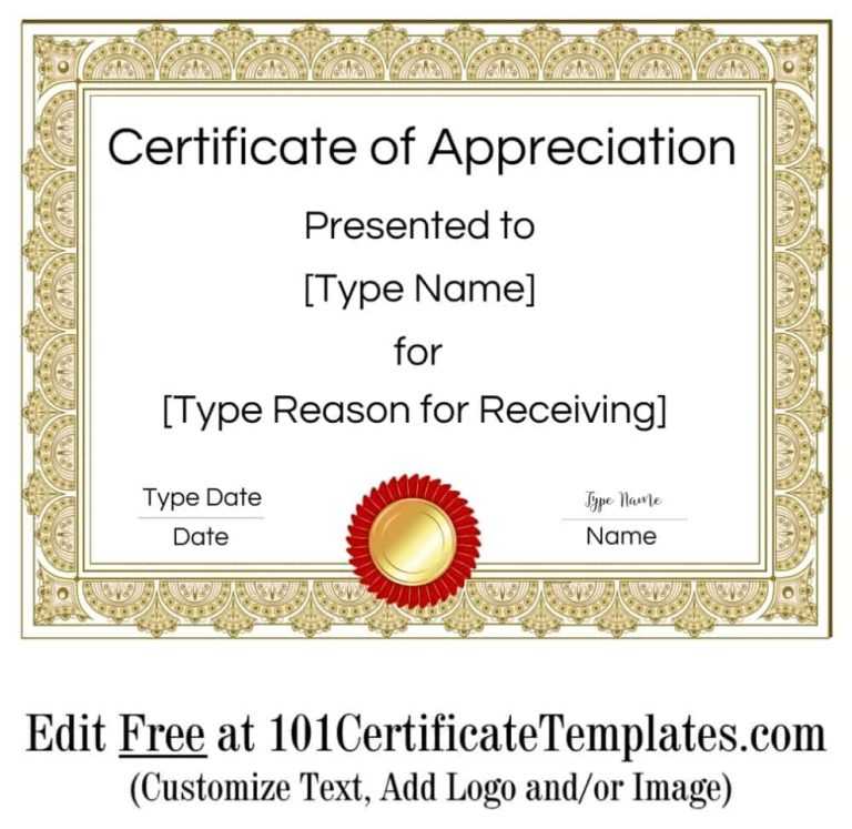 Free Printable Certificate Of Appreciation Template | Customize Online ...