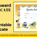 Free Sports Award Certificate (Primary) | Acn Latitudes With Regard To Sports Award Certificate Template Word