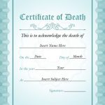 New Fake Death Certificate Template – Amazing Certificate Template Ideas Pertaining To Fake Death Certificate Template