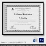 Participation Certificate Template – 14+ Free Word, Pdf, Psd Format Download! | Free & Premium In Templates For Certificates Of Participation