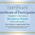 Participation Certificate Templates – Free, Printable, Add Badges & Medals. Regarding Participation Certificate Templates Free Download