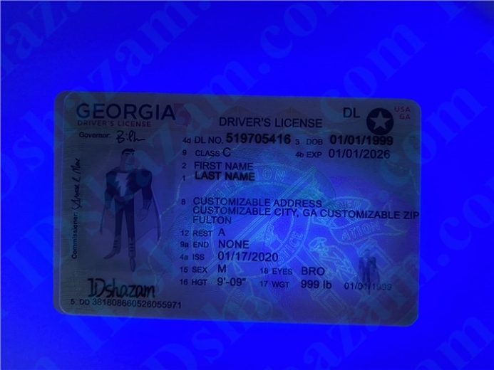 Premium Scannable New Georgia State Fake Id Card | Fake Id Maker For Georgia Id Card Template
