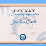 Swimming Certificate Example Psd Design | Room Surf With Regard To Free Swimming Certificate Templates