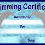 Swimming Certificate Matallic Regarding Free Swimming Certificate Templates