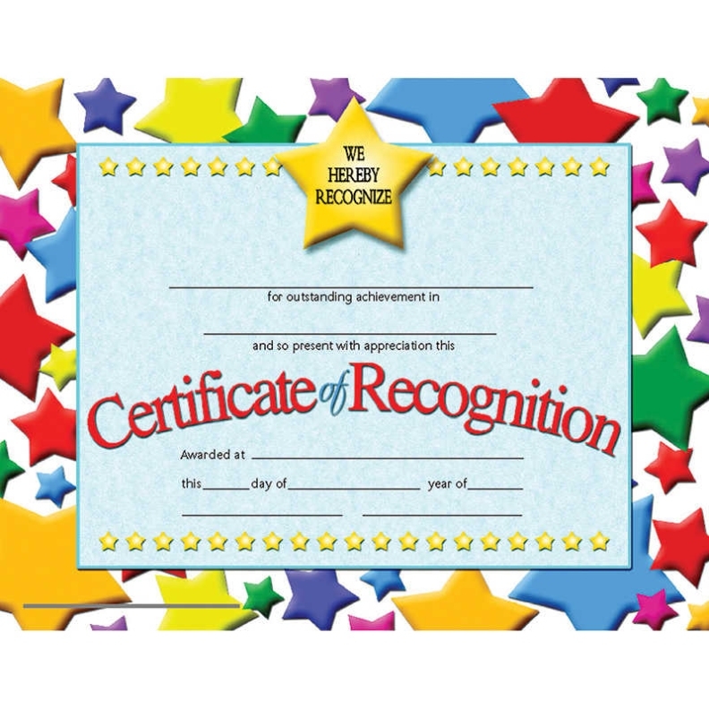 Teachersparadise - Hayes Certificate Of Recognition, 8.5" X 11", Pack Throughout Hayes Certificate Templates