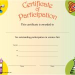 Yellow Science Fair Certificate Of Participation Template Download In Participation Certificate Templates Free Download